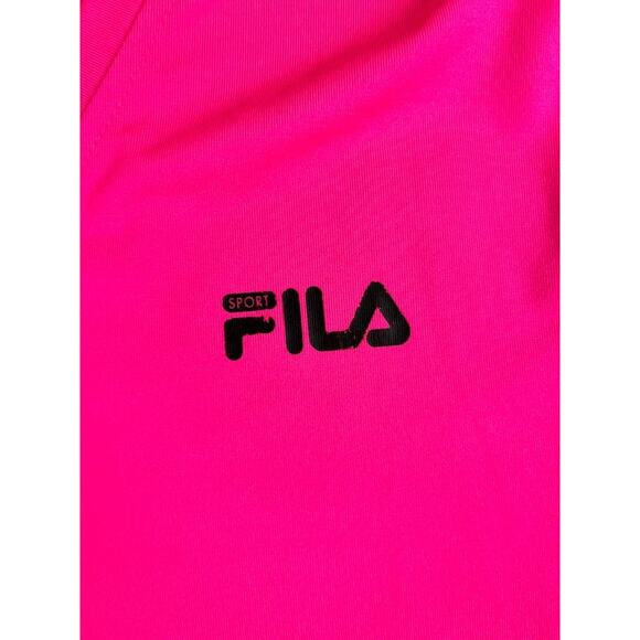 FILA Women’s XL Bright Pink V-Neck Performance Tee Excellent - Picture 3 of 10